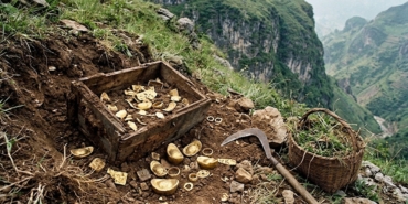 Çin'de Uçurum Kenarında Tang Hanedanlığına Ait 68 Kilogramlık Altın Hazine Bulundu